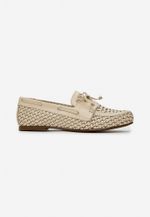 Mocassim Dockside Tressê Couro Off White