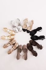 Scarpin Boneca Salto Bloco Couro Bicolor Off White