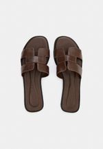 Flat New Isis Couro Cacau