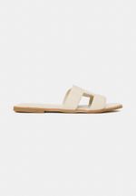 Flat New Isis Couro Off White 