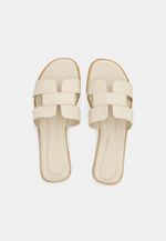 Flat New Isis Couro Off White 