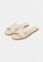 Flat New Isis Couro Off White 