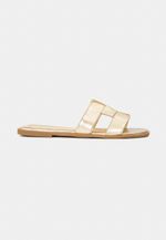 Flat New Isis Couro Ouro Light 