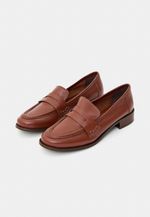 Mocassim Loafer Couro Essential Cognac