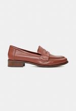 Mocassim Loafer Couro Essential Cognac