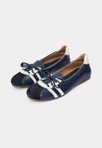 Tênis Ballet Couro Azul Marinho 