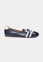 Tênis Ballet Couro Azul Marinho 