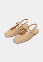  Sapatilha Ballet New Couro Vanilla