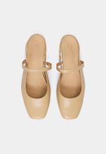  Sapatilha Ballet New Couro Vanilla