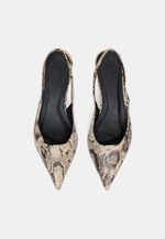 Scarpin Slingback  Animal Print  Cobra Couro Salto Fino