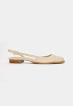 Sapatilha Boneca Couro Off White