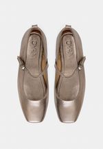 Sapatilha Bailarina Couro Onix