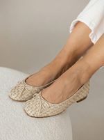 Sapatilha Duda Tressê Couro Off White