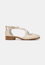 SAPATO MARY JANE RECORTE COURO OFF WHITE