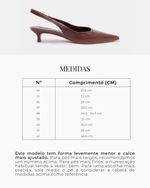 Scarpin Slingback Couro Cacau Salto Fino
