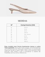 Scarpin Slingback Couro Off White Salto Fino
