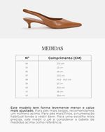 Scarpin Slingback Couro Carmel Salto Fino