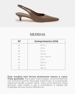 Scarpin Slingback Couro Cinza Queimado Salto Fino