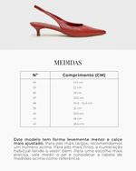 Scarpin Slingback Couro Vermelho Terracota Salto Fino