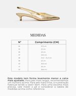 Scarpin Slingback Couro Ouro Light Salto Fino