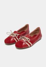 Tênis Ballet Couro Vermelho
