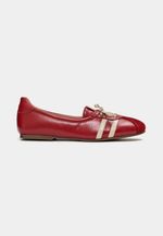 Tênis Ballet Couro Vermelho