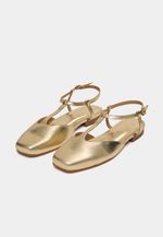 Sapatilha Kelly Couro Ouro Light