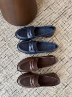 Mocassim Loafer Couro e Camurça Cacau