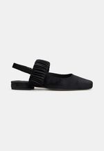 Sapatilha Ballet Franzida Velvet Preto