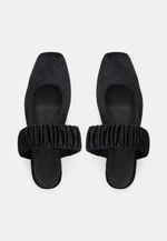 Sapatilha Ballet Franzida Velvet Preto