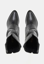 Bota Cano Médio Couro Preto