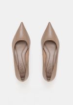 Scarpin Kitten Heel Couro Cinza Queimado