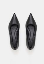 Scarpin Kitten Heel Couro Preto