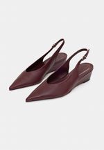 Scarpin Slingback Anabela Couro Bordot