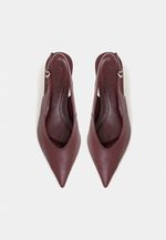 Scarpin Slingback Anabela Couro Bordot