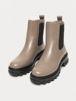Bota Tratorada Couro Cinza Queimado