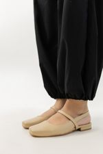  Sapatilha Ballet New Couro Vanilla