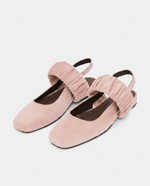 Sapatilha Ballet Franzida Velvet Rose Claro