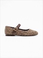 Sapatilha Manu Tweed Mescla Cacau