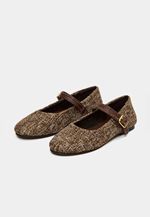 Sapatilha Manu Tweed Mescla Cacau