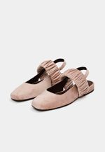 Sapatilha Ballet Franzida Velvet Rose Claro