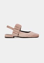 Sapatilha Ballet Franzida Velvet Rose Claro