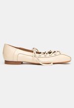 Sapatilha Lacê Blu Couro Off White