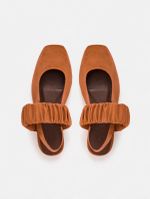 Sapatilha Ballet Franzida Velvet Telha
