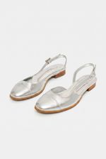 Sapatilha Boneca New Couro Cristal Prata