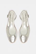 Sapatilha Boneca New Couro Cristal Prata