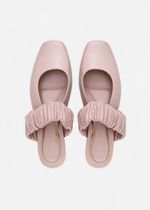 Sapatilha Ballet Franzida Couro Rose Claro