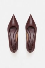Scarpin Kitten Heel Couro Bordot