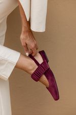 Sapatilha Ballet Franzida Velvet Bordot 