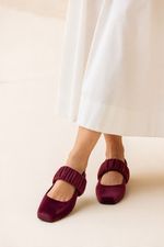 Sapatilha Ballet Franzida Velvet Bordot 